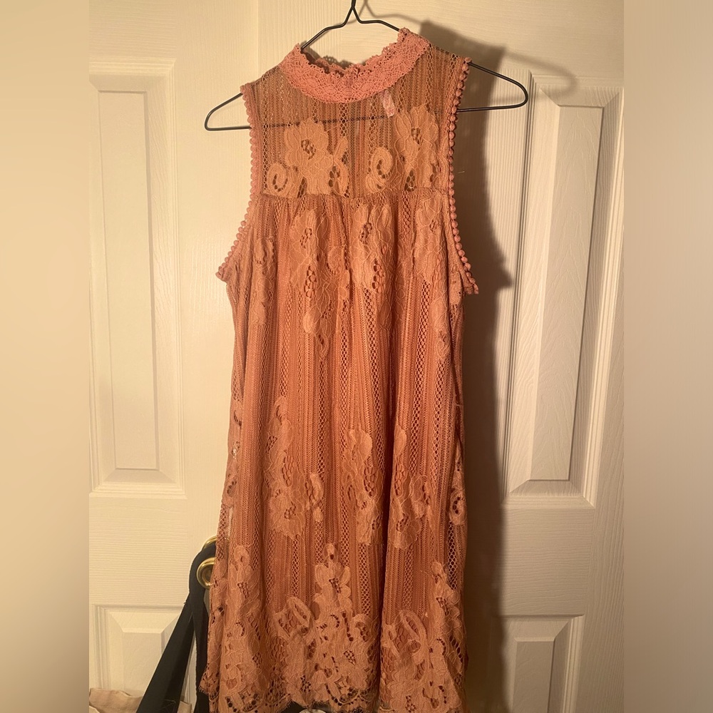 Target Xhilaration pale pink/blush High-Collared Dress